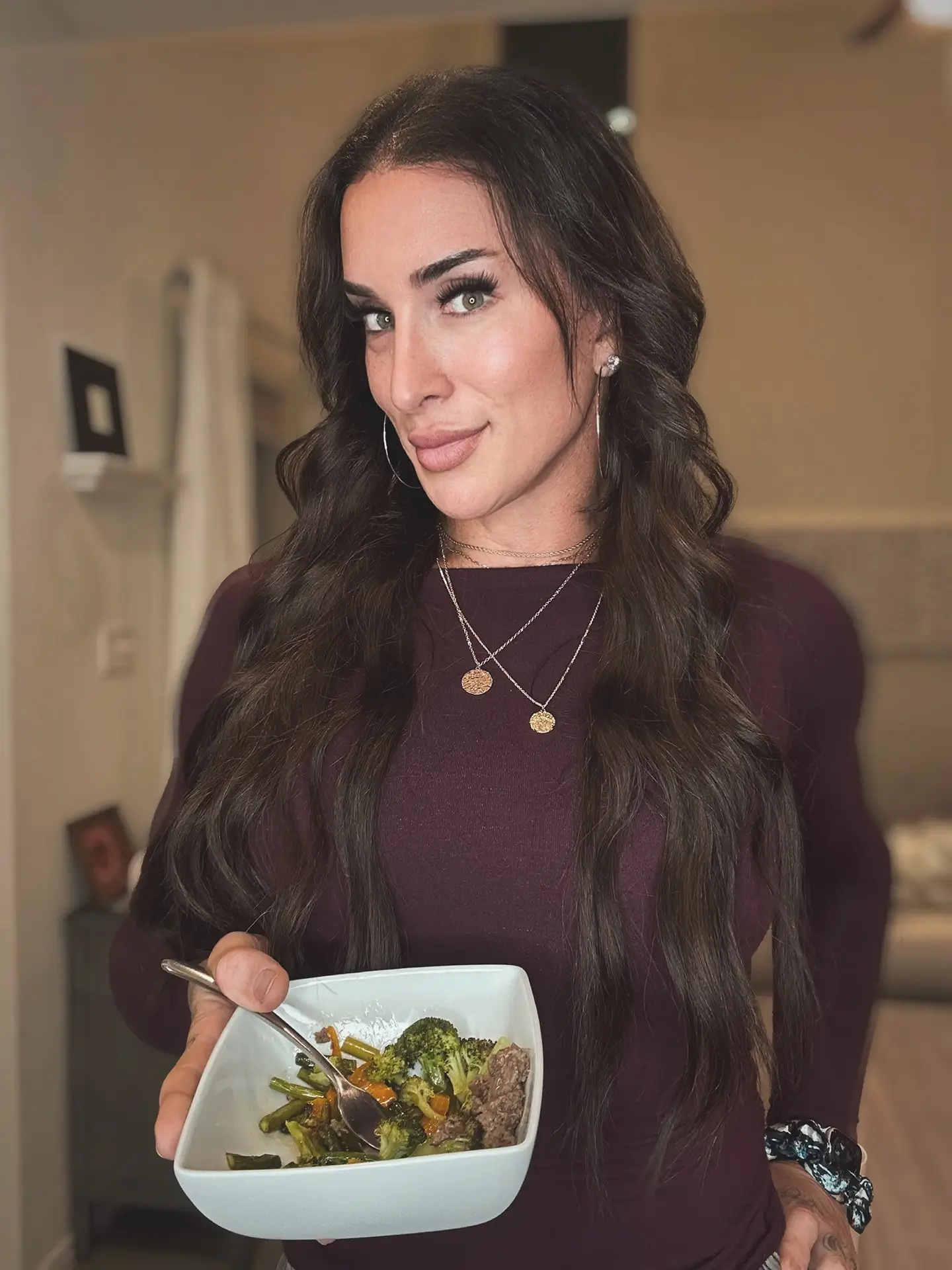 Celebrity fitness trainer Gabbi Tuft showcasing cooked meals
